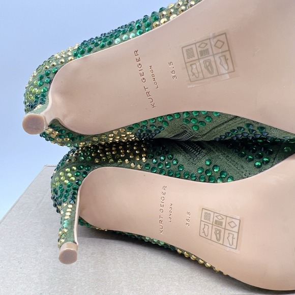 Kurt Geiger London Belgravia Camouflage Crystal Camo Booties EU 36.5 US 6.5 NEW - Picture 10 of 13